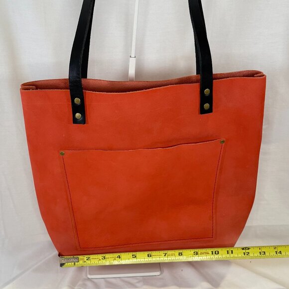Portland Leather, Unicorn Color Sherbet (Brushed Leather), Medium Tote Bag BNNU - Picture 8 of 11